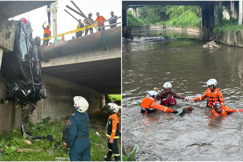 吉隆坡行人被汽车撞飞落水 遗体次日才找到马来西亚一名行人在吉隆坡市中心被一辆失控汽车撞击后，与汽车一起落入河中