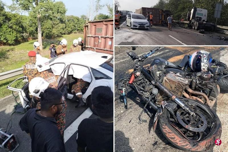 马国再发集装箱车祸 南北大道事故酿一死二伤马来西亚南北大道星期五（11月15日）清晨发生由集装箱卡车失控酿成的致命车祸，导致一名33岁的电单车骑士当场死亡，另有两人受伤