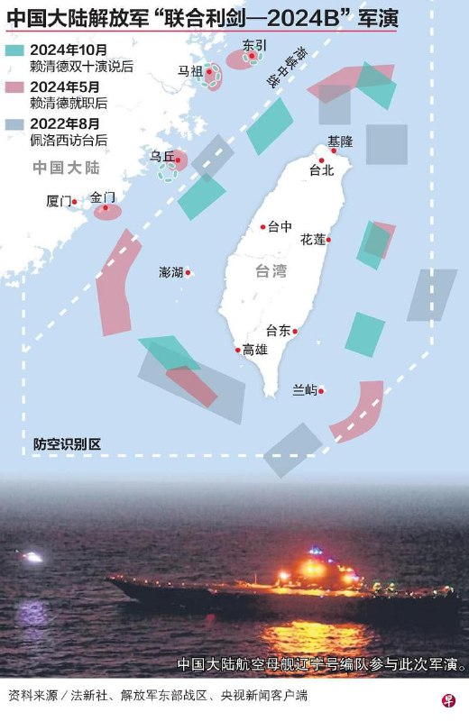 台官员指解放军最新围台军演在中国大陆境内试射导弹台湾国安官员称，中国大陆在最近一次的围台军演中，于大陆境内试射两枚弹道导弹