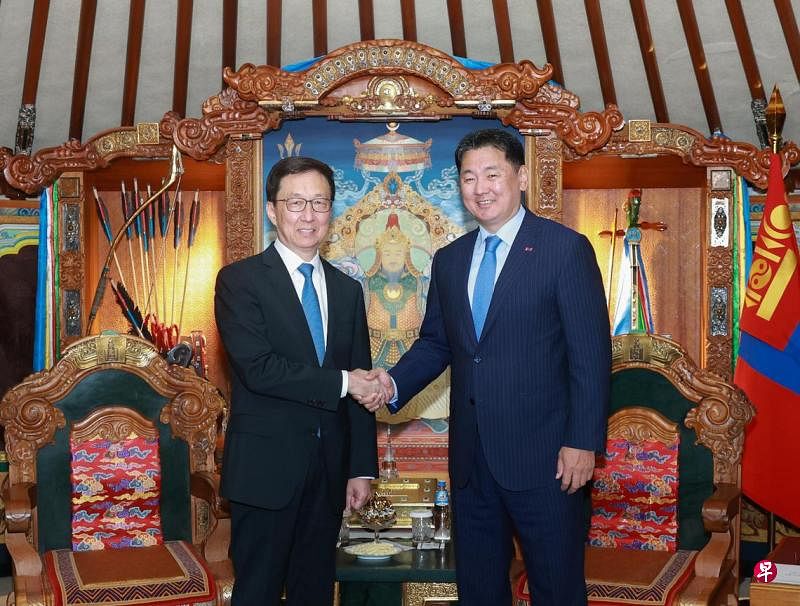 韩正访问蒙古国在俄罗斯出席第九届东方经济论坛后，中国国家副主席韩正访问蒙古国，为期三天