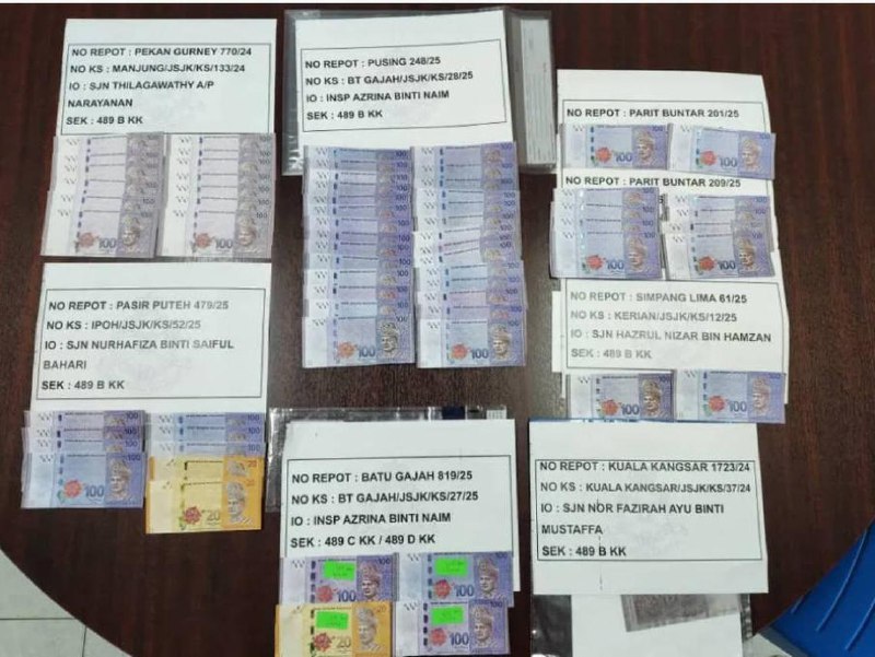 不法集团制假钞 马国警方捕五男女侦破九起假钞案不法集团自行印制假钞，明目张胆用来购物，服装店和油站纷纷中招，马来西亚警方成功捣毁不法集团，逮捕五名当地男女，宣布侦破共九起假钞案